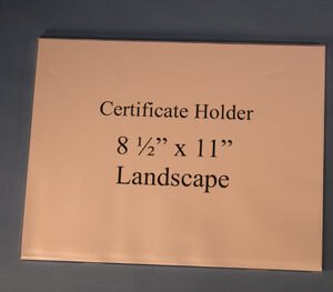 Certificate Holder Wall Mount Flush Mount - Landscape 5.5 x 8.5
